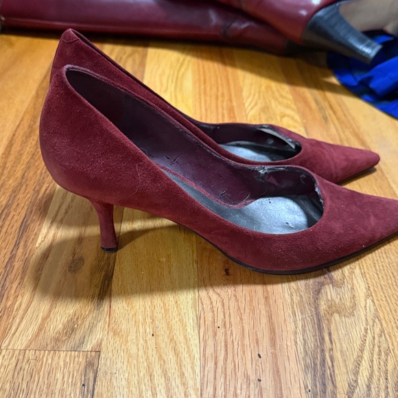 Nine West Burgundy Heels - Picture 1 of 6